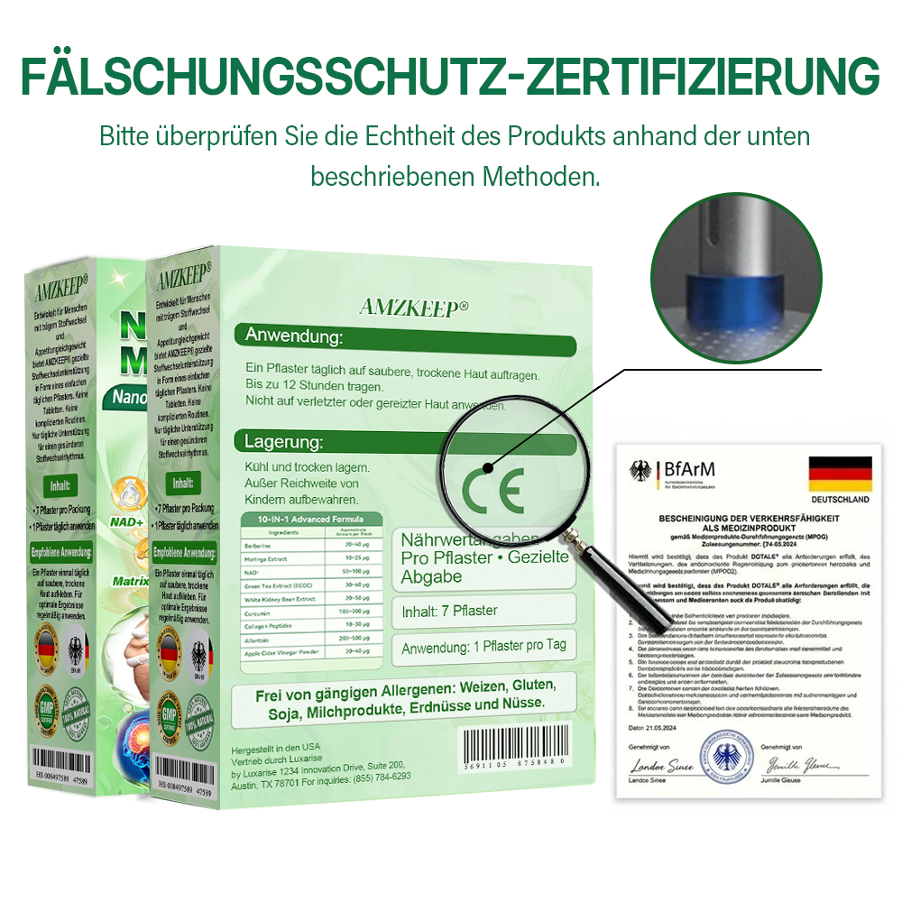 🇩🇪𝑨𝑴𝒁𝑲𝑬𝑬𝑷® 𝑵𝒂𝒏𝒐 𝑴𝒊𝒄𝒓𝒐𝒏𝒆𝒆𝒅𝒍𝒆 𝑷𝒂𝒕𝒄𝒉 (𝑵𝒖𝒓 𝒆𝒊𝒏𝒎𝒂𝒍 𝒕ä𝒈𝒍𝒊𝒄𝒉 — 𝒔𝒊𝒄𝒉𝒕𝒃𝒂𝒓𝒆 𝑽𝒆𝒓ä𝒏𝒅𝒆𝒓𝒖𝒏𝒈𝒆𝒏 𝒊𝒏 7 𝑻𝒂𝒈𝒆𝒏) 𝑭𝒐𝒓𝒎𝒆𝒍 ✅ 𝑼𝒏𝒕𝒆𝒓𝒔𝒕ü𝒕𝒛𝒕 𝑺𝒕𝒐𝒇𝒇𝒘𝒆𝒄𝒉𝒔𝒆𝒍, 𝑮𝒆𝒘𝒊𝒄𝒉𝒕𝒔𝒎𝒂𝒏𝒂𝒈𝒆𝒎𝒆𝒏𝒕, 𝑯𝒆𝒓𝒛𝒈𝒆𝒔𝒖𝒏𝒅𝒉𝒆𝒊𝒕 𝒔𝒐𝒘𝒊𝒆 𝒃𝒆𝒊 𝑭𝒆𝒕𝒕𝒍𝒆𝒊𝒃𝒊𝒈𝒌𝒆𝒊𝒕, 𝒆𝒓𝒔𝒄𝒉𝒍𝒂𝒇𝒇𝒕𝒆𝒓 𝑯𝒂𝒖𝒕, 𝑫𝒊𝒂𝒃𝒆𝒕𝒆𝒔, 𝑺𝒄𝒉𝒍𝒂𝒇𝒂𝒑𝒏𝒐𝒆 𝒖𝒏𝒅 𝑮𝒆𝒍𝒆𝒏𝒌𝒑𝒓𝒐𝒃𝒍𝒆𝒎𝒆𝒏.