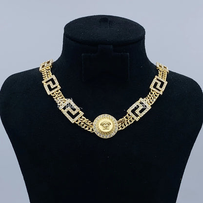 2025 New Necklace Colorful Gemstones with Paper Pattern Chain Shine Exquisite Luster Showing Noble and Elegant Temperament