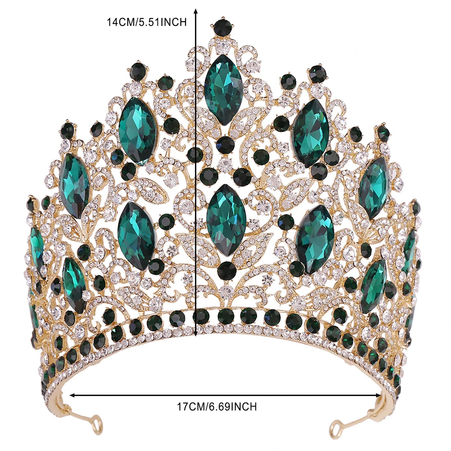 Luxury Wedding Tiaras For Bride Crystal Rhinestone Alloy Bridal Crown For Women Princess Party Hair Jewelry Accessories