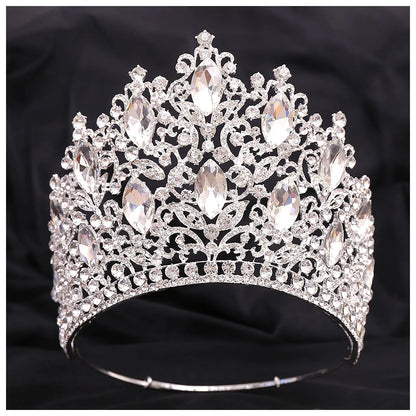 Luxury Wedding Tiaras For Bride Crystal Rhinestone Alloy Bridal Crown For Women Princess Party Hair Jewelry Accessories